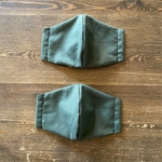 子供用立体マスク　2枚セット　カーキ無地