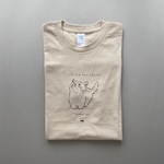 新色「ねこ」-j'aime les chats-手描きデザインTシャツ　カラー/カフェモカ（5.3ozジャパンフィット）