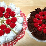 「teramai00さまオーダー品♪」20㎝のマジックテープ付きケーキと16㎝のチョコケーキ
