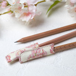 《桜咲く♫》革製の鉛筆キャップ ソメイヨシノ 2点セット