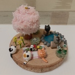 桜の公園はねこだらけ 