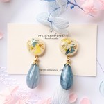 春の訪れお花(light blue)ピアス/イヤリング