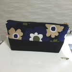 再々販☆花柄ペンケース 紺