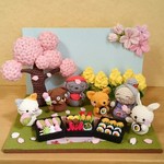 さくら咲いた！みんなでお花見♪ちょこっと飾り