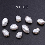 N1125 12個  高品質淡水パール 不規則No.4 天然素材 3×【4ヶ】
