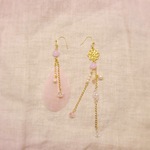 【再販】鴇色和風ピアスセット