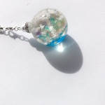 雲レジン☆虹色天使の梯子☆空玉☆チェーン