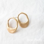 4pcs ピアスパーツ ドロップリング マットゴールド