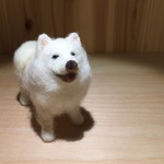 フェルト犬 サモエド　スマイルさん　<MW250