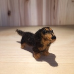 フェルト犬 ダックスフント　クロタンさん　<MW260>