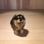 フェルト犬 ポメラニアン　タンタンさん　<MW263>