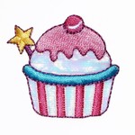 ストライプカップケーキワッペン