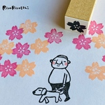 桜の花 ＊15mm角＊ラバースタンプ＊R431