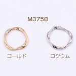 M3758_G  45個  チャームパーツ ツイストリング 16×17mm3×【15ヶ】