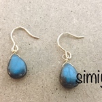 ブラックラブラドライトのピアス 14kgf