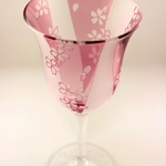 桜燦々 ワイングラス ピンク