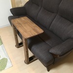 jasprech様専用　サイドテーブル（ウレタンキャスター付）ウォルナット色