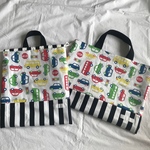 kdmfam様オーダー品⭐︎しましま×可愛い車柄レッスンバッグ体操着袋