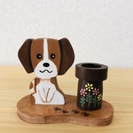 トールペイント  印鑑(シャチハタ)スタンド      ビーグル