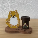 トールペイント  印鑑(シャチハタ)スタンド      ポメラニアン