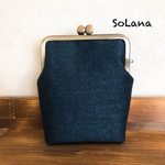 男性へのプレゼントにも◇タバコケース◇デニム◇シンプル◇がま口ポーチ