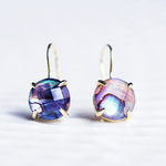 アバロンシェルと水晶によるフックピアス　～Anastasia