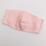 パステルピンクのストライプ大人の立体マスク