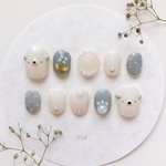 【SALE】しろくま ネイルチップ