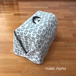 キャリーカバー(リッチェルM用) ベージュ×グレーのチューリップ