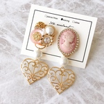 【イヤリング】vintage button accessory