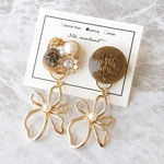 【イヤリング】vintage button accessory