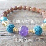 Seaside Boho Diffuser Braceletアロマブレスレット☆アメジスト☆ルドラクシャ