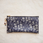 Yさまご予約品　★LIBERTY　Capel　カペル　すみれグレー　オーダーメイドサイズのぺたんこポーチ