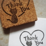 けしごむはんこ　ねこThank You