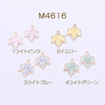 M4616-2 12個 エポチャーム カエデの葉 19×24mm ゴールド 3×【4ヶ】