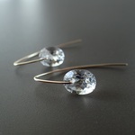 14kgf＊ファセットカット水晶のピアス