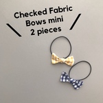 ギンガムチェックのリボンヘアゴム mini 2個セット