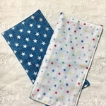 子どもハーフハンカチ☆ふわふわダブルガーゼ☆2枚セット
