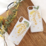 ミモザの木　　押し花iPhoneケース/押し花ケース