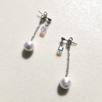 パールとスワロフスキーのピアス