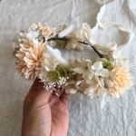 ドライフラワー mix【アイボリーマム】花冠 花かんむり ベビー　キッズ