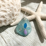 海からの贈り物「青い海色　シーグラスネックレス」