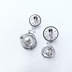 [送料無料]シルバー×クリアのワイヤーピアス