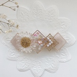 ダスティーピンク*｡ﾟフラワーバレッタ