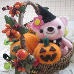 たっぷり可愛い♪くまちゃんハロウィンﾐﾆｶｺﾞｱﾚﾝｼﾞ(ピンク）　