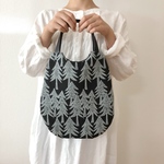 oval bag *⚮*  land theater charcoal × light blue *⚮*