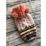 胸まわり30〜34cm/ポンポンピンクフードのDOGセーター