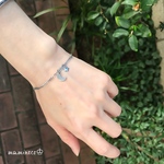オールステンレス製 月と星のブレスレット 2面カット喜平チェーン 幅2.3mm