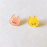 猫ひげピアス(nude pink)【plastic♥Romantic】