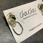 レジン×シルバーイヤリング